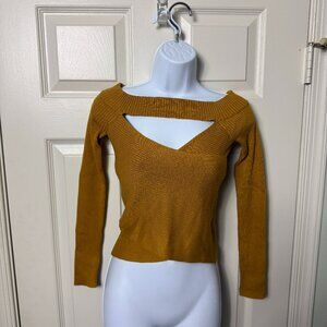 G By Guess V Neck Gold Sweater BNWT XS
